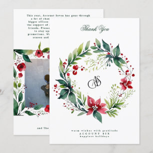 Your Business Logo   Happiest Holidays Wreath Holiday Card