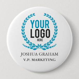 Your Business Logo   Job Title Custom 10 Cm Round Badge