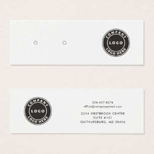 Your Business Logo Minimal Earring Display Card