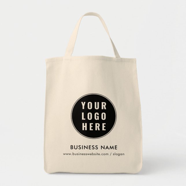 Your Business Logo Minimalist Company Promotional Tote Bag (Front)