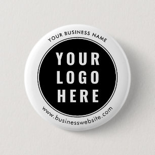 Your Business Logo Minimalist Promotional Events 6 Cm Round Badge