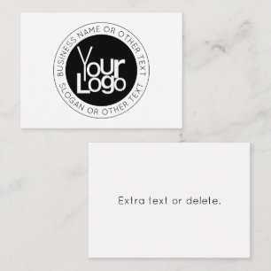 Your Business  Logo & Modern Simple Editable Text Card