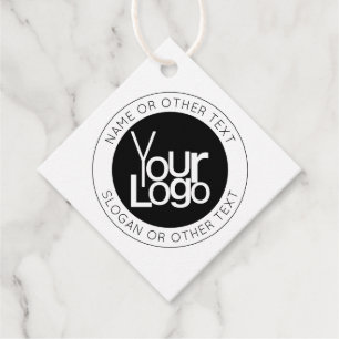 Your Business  Logo & Modern Simple Editable Text Favour Tags
