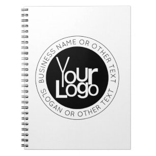 Your Business  Logo & Modern Simple Editable Text Notebook