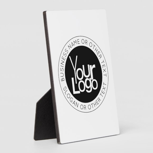 Your Business  Logo & Modern Simple Editable Text Plaque (Side)