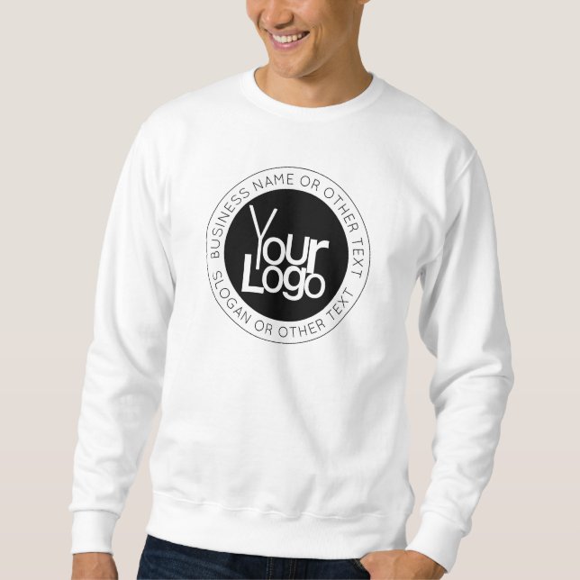 Your Business  Logo & Modern Simple Editable Text Sweatshirt (Front)