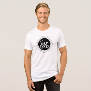 Your Business Logo & Modern Simple Editable Text Tri-Blend Shirt