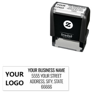 Your Business Logo Name Address Self-inking Stamp
