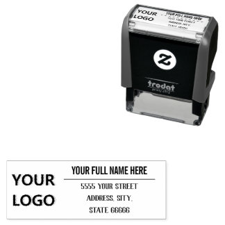 Your Business Logo Name Address Self-inking Stamp