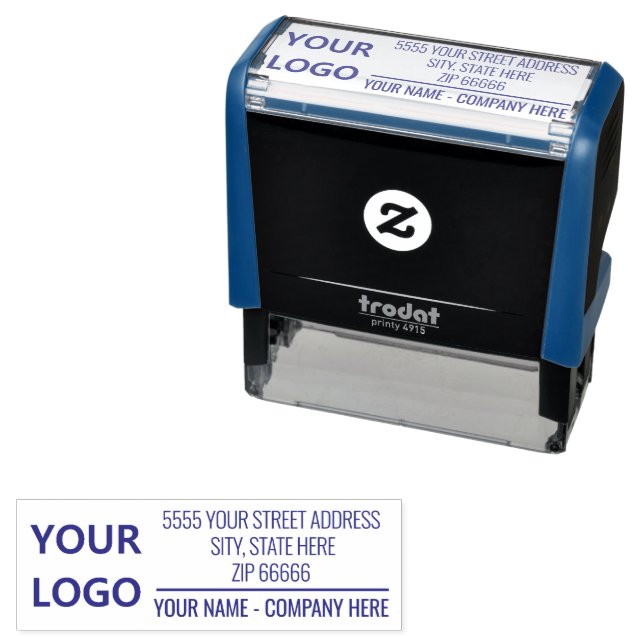 Your Business Logo Name Address Stamp Example (In Situ)