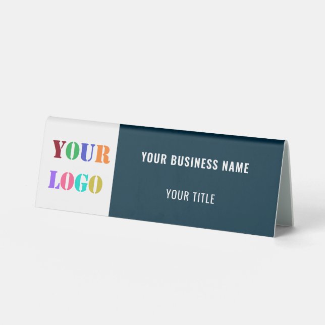 Your Business Logo Name Company Table Tent Sign (Front)