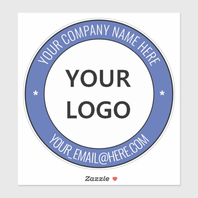 Your Business Logo Name Email Promotional Sticker (Sheet)