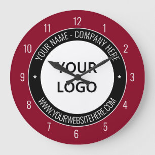 Your Business Logo Name Info Clock Choose Colours