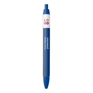 Your Business Logo, Name, Profession Blue Ink Pen