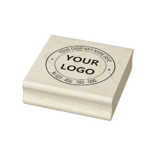 Your Business Logo Name Text Round Stamp Template