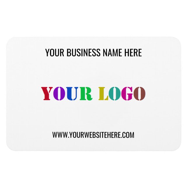 Your Business Logo Name Website Promotional Magnet (Horizontal)