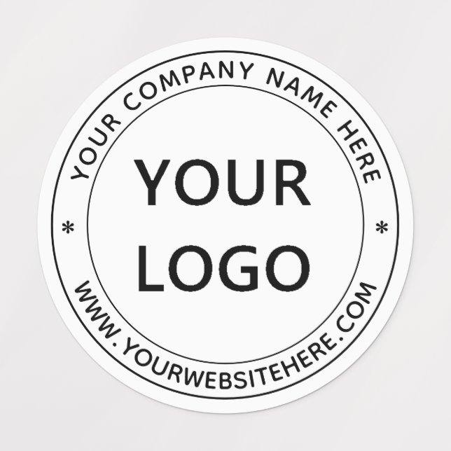 Your Business Logo Name Website Stamp Labels (Design 1)
