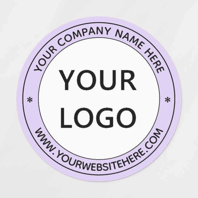 Your Business Logo Name Website Stamp Labels (Design 2)