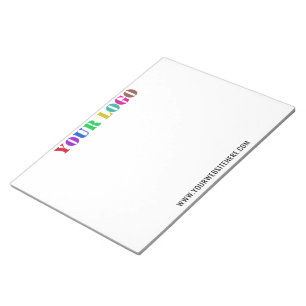 Your Business Logo Notepad Example Custom Text