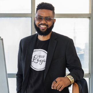 Your Business Logo on White Circle T-Shirt