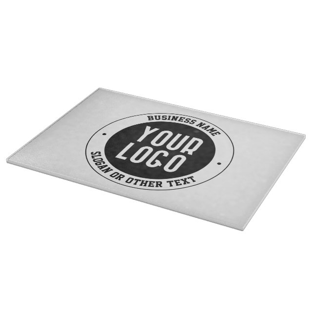 Your Business Logo or Design | Bold Editable Text Cutting Board (Corner)
