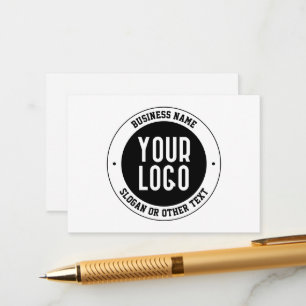 Your Business Logo or Design   Bold Editable Text Enclosure Card