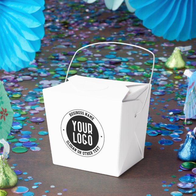 Your Business Logo or Design | Bold Editable Text Favour Box (Party)