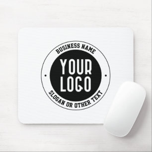 Your Business Logo or Design   Bold Editable Text Mouse Mat
