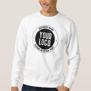 Your Business Logo or Design Bold Editable Text Sweatshirt