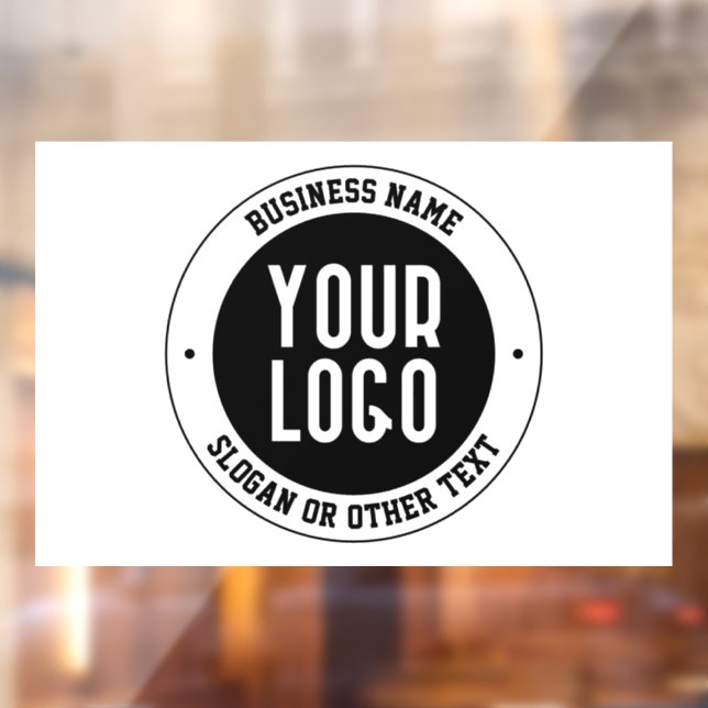Your Business Logo or Design | Bold Editable Text Window Cling (Sheet 2)