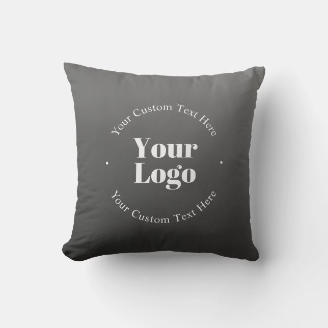 Your Business Logo or Design & Editable Text Cushion (Front)