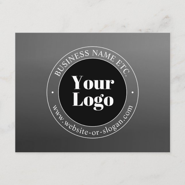 Your Business Logo or Design & Editable Text Enclosure Card (Front)