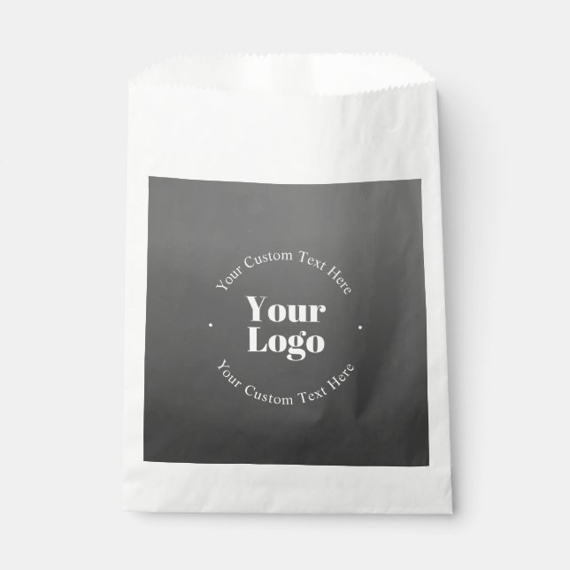 Your Business Logo or Design & Editable Text Favour Bags (Front)