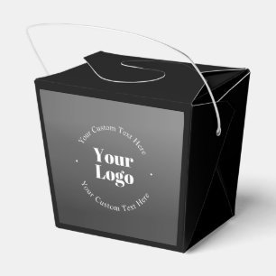 Your Business Logo or Design & Editable Text Favour Box