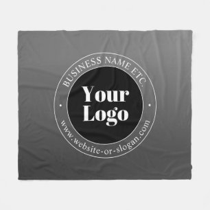 Your Business Logo or Design & Editable Text Fleece Blanket