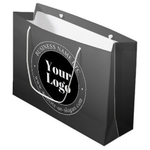 Your Business Logo or Design & Editable Text Large Gift Bag