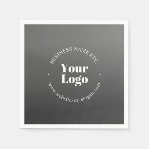 Your Business Logo or Design & Editable Text Napkin