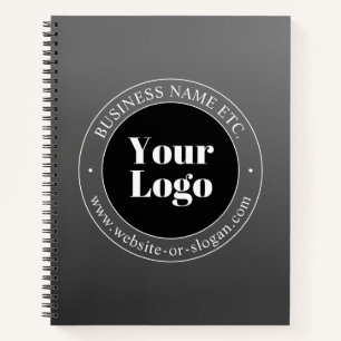 Your Business Logo or Design & Editable Text Notebook