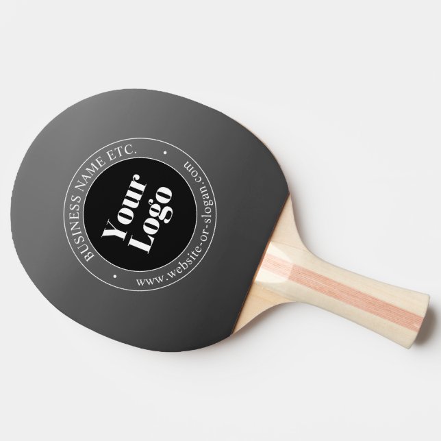 Your Business Logo or Design & Editable Text Ping Pong Paddle (Side)