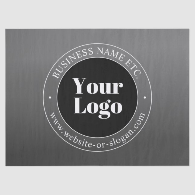 Your Business Logo or Design & Editable Text Tissue Paper (Front)