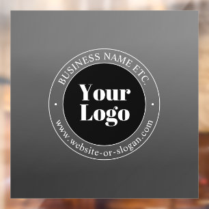 Your Business Logo or Design & Editable Text Window Cling