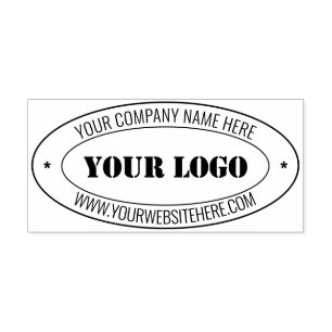 Your Business Logo Oval Self-inking Stamp Template