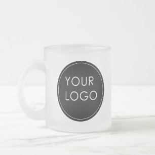 Your Business Logo Photo Here Company  Frosted Glass Coffee Mug
