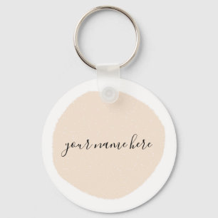 Your Business Logo Pink Brushstroke Key Ring