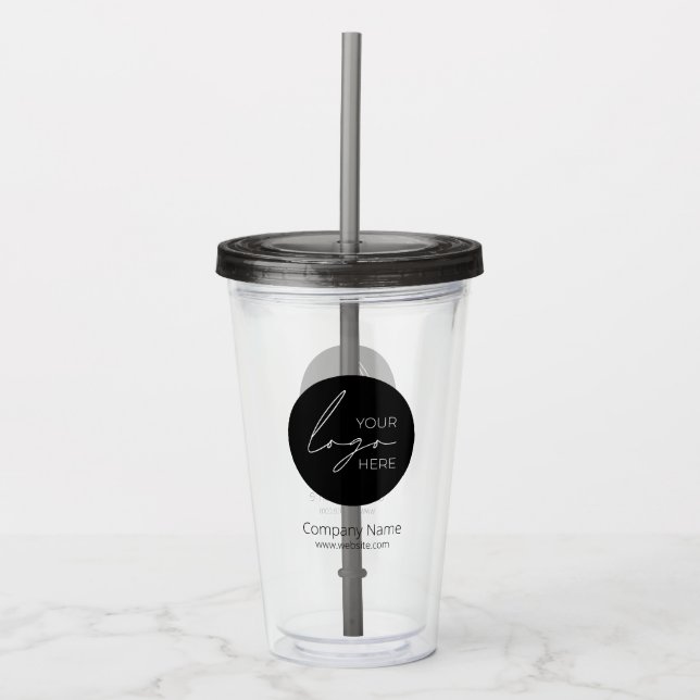 Your Business Logo Promotional Business Company Acrylic Tumbler (Front)