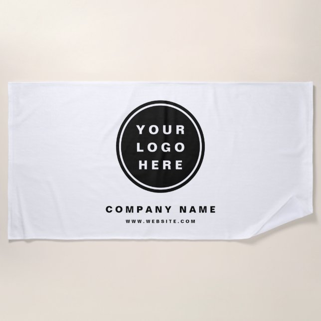 Your Business Logo Promotional Business Company Beach Towel (Front)