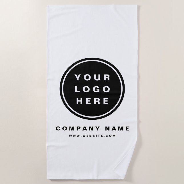 Your Business Logo Promotional Business Company Beach Towel (Front)