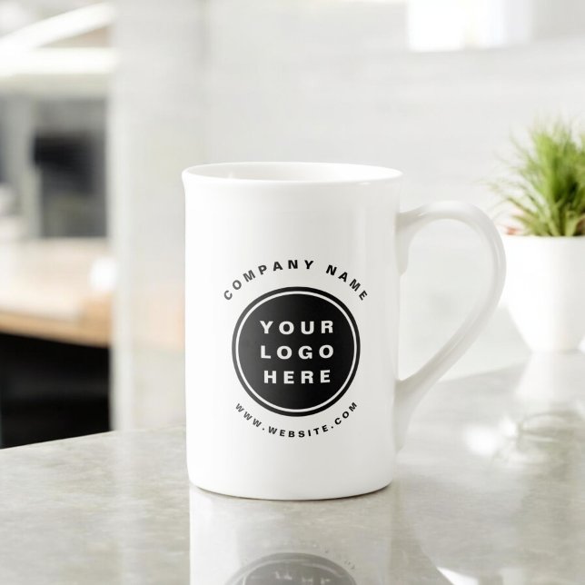 Your Business Logo Promotional Business Company Bone China Mug (Creator Uploaded)