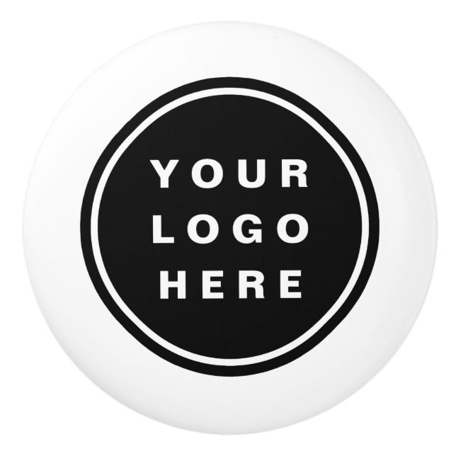 Your Business Logo Promotional Business Company Ceramic Knob (Front)
