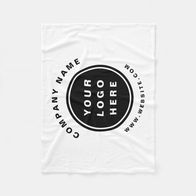 Your Business Logo Promotional Business Company Fleece Blanket (Front)